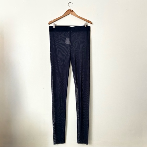 NEW Free People “Make It Happen Mesh Leggings” Dark Blue Size XL - Picture 6 of 9